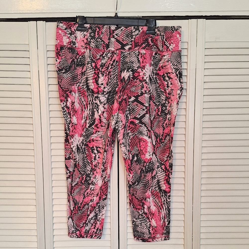 C active dragon fruit snakeskin athletic leggings plus sz 18/20W NWT *B8 - Picture 3 of 5